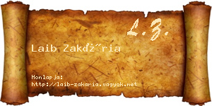Laib Zakária névjegykártya